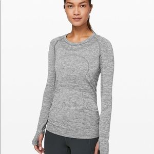 Grey lululemon swiftly tech long sleeve